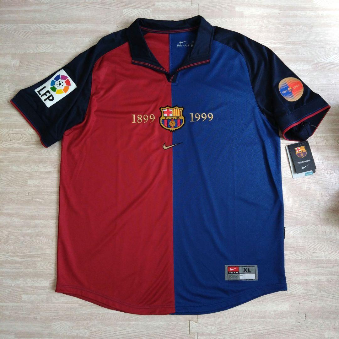 バルセロナ 100周年 ナイキ正規品 復刻 レプリカユニフォーム ホーム 半袖