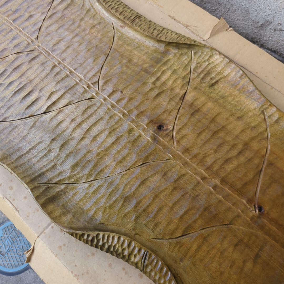 骨董 葉盆 大葉盆 特大 大サイズ 木製 茶道具 煎茶 抹茶 お点前 紙箱