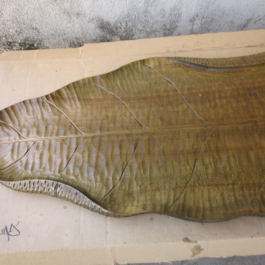 骨董 葉盆 大葉盆 特大 大サイズ 木製 茶道具 煎茶 抹茶 お点前 紙箱