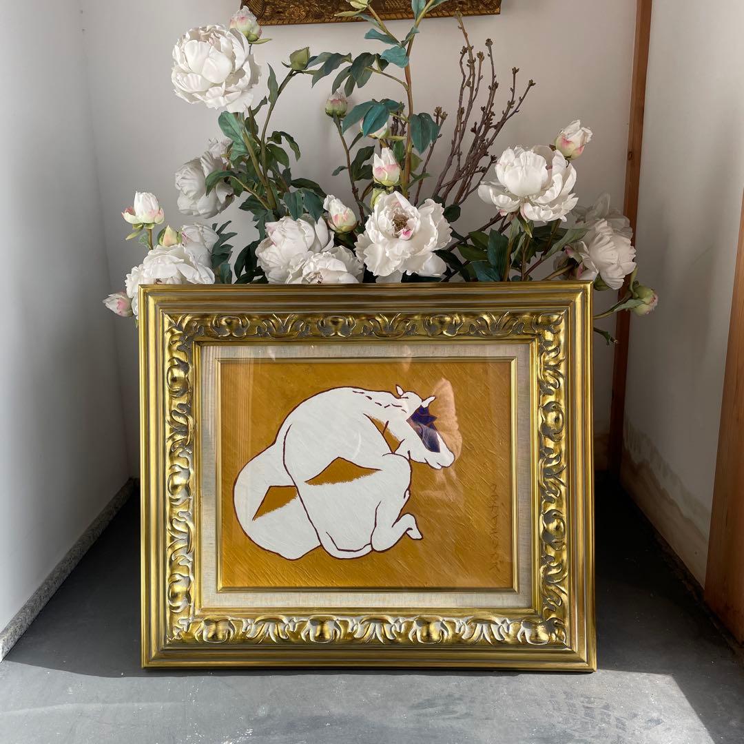 熊谷守一　牛　油絵　画像にサイズあり