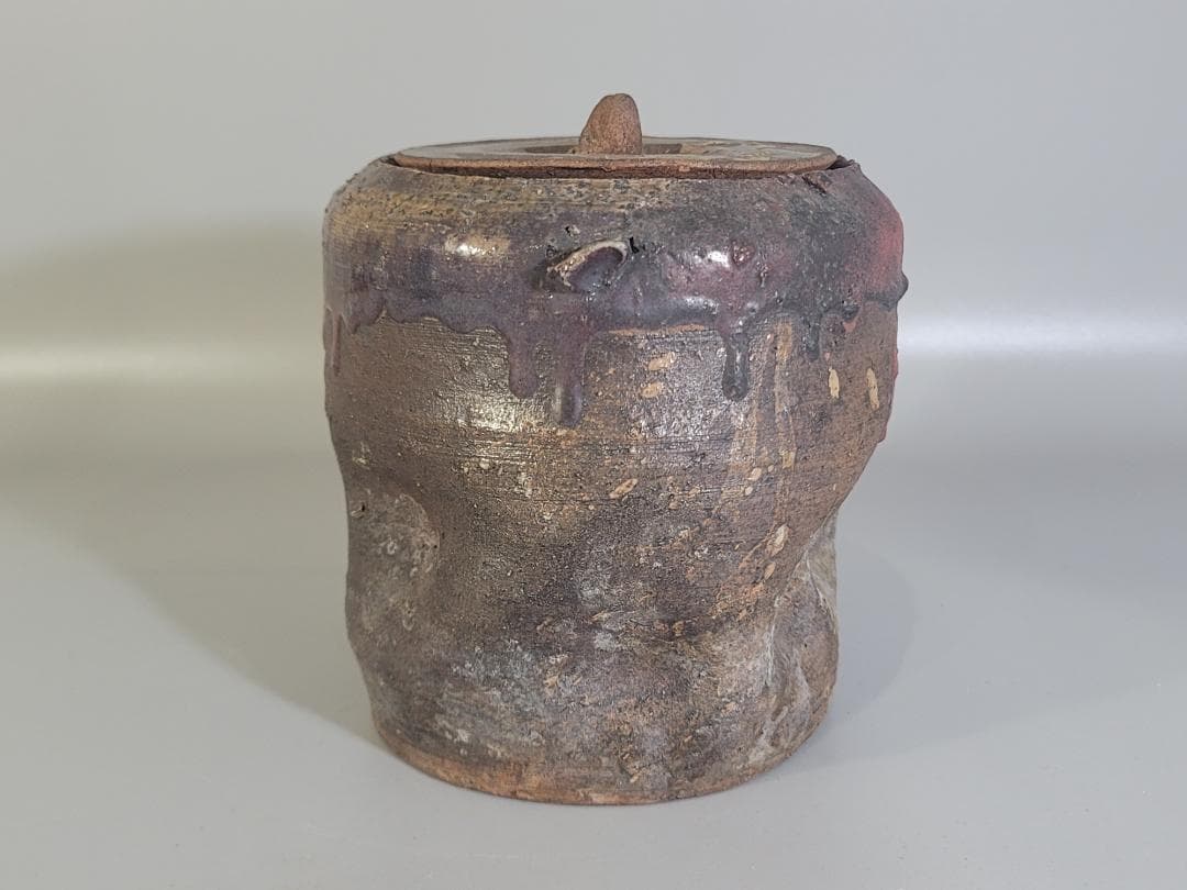 古美術 茶道具 古志賀焼 水指 時代物 DT164