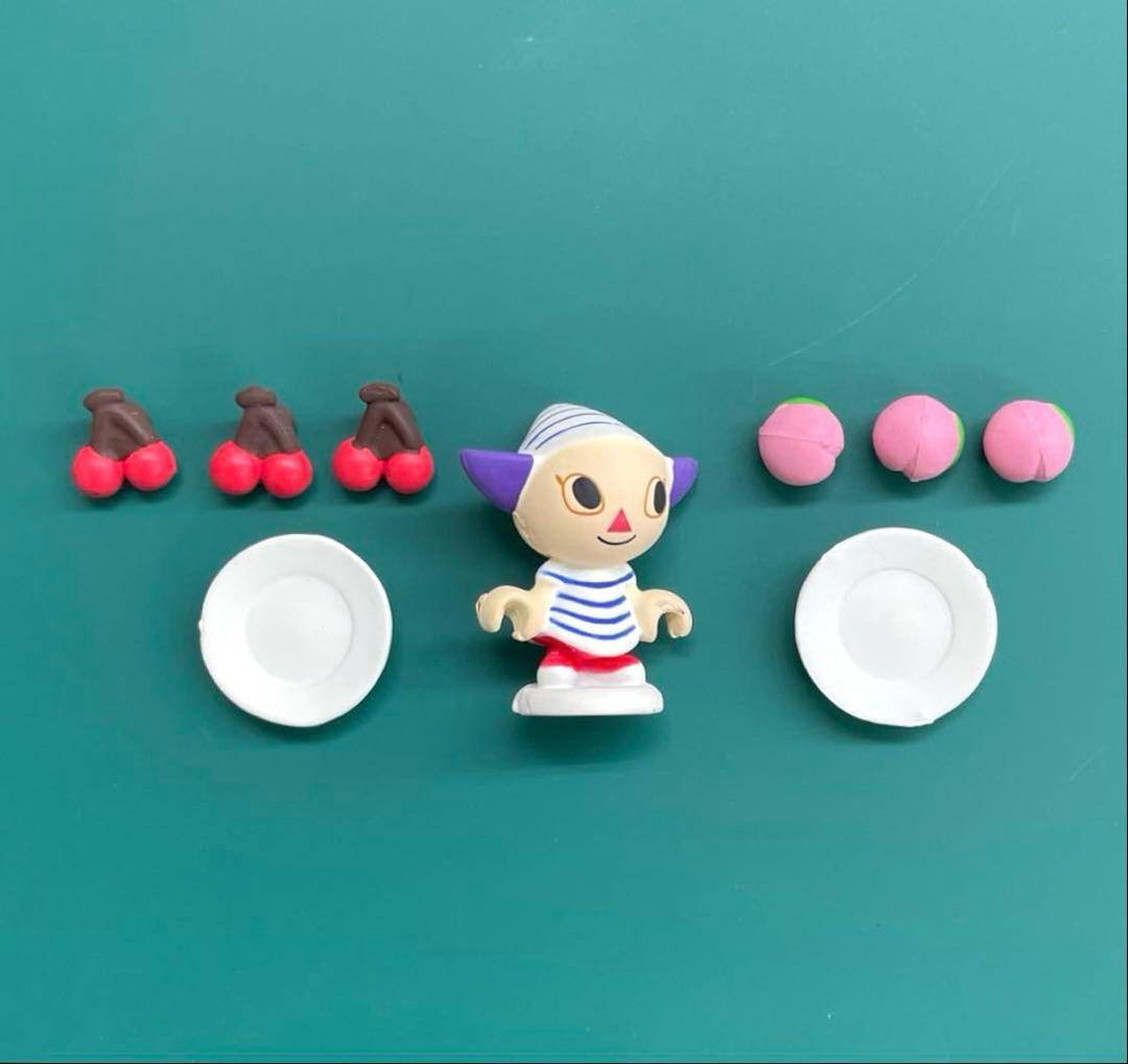 どうぶつの森 森をつくろう！ F-33 女の子 さくらんぼ 桃 お皿 レア