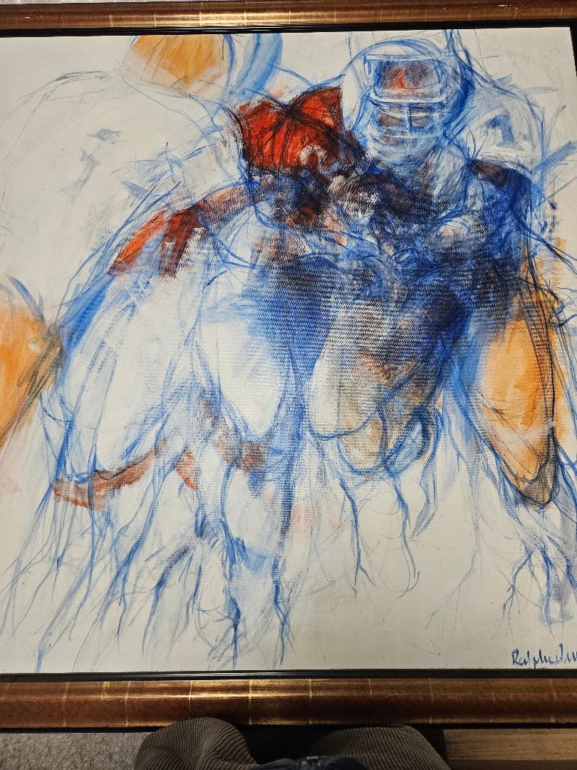 Ralf Augsburger S50号の傑作 躍動感溢れるアブストラクトアート