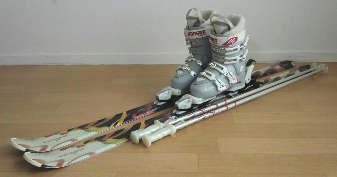 ■■送料無料■ELAN■女性用スキーセット■板152靴25-25.5■WAX済■