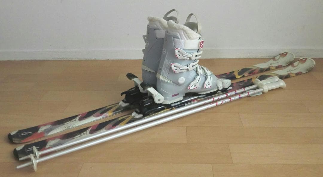 ■■送料無料■ELAN■女性用スキーセット■板152靴25-25.5■WAX済■