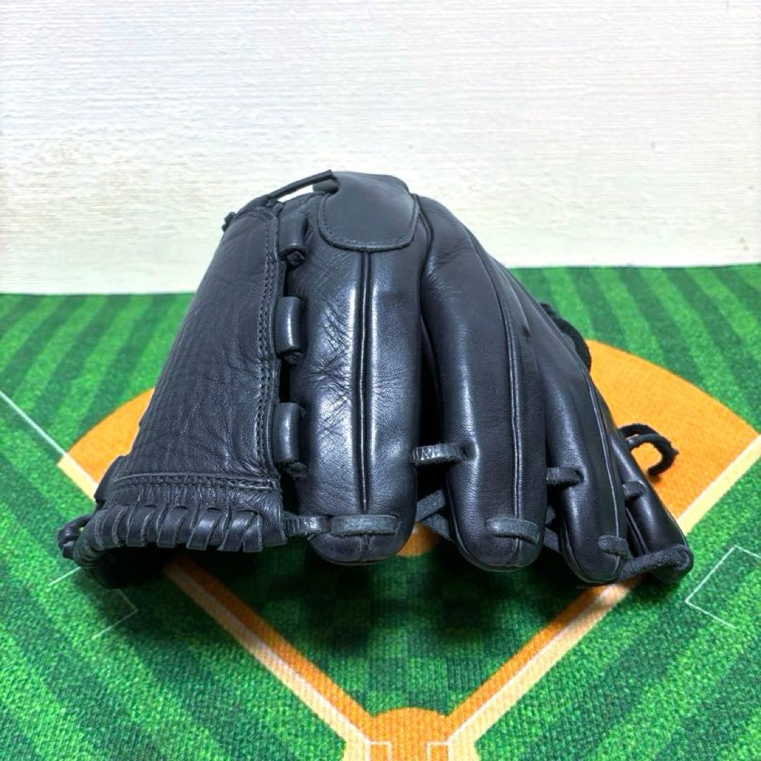 アシックスasics 軟式グローブ 投手用 ブラック DIVE
