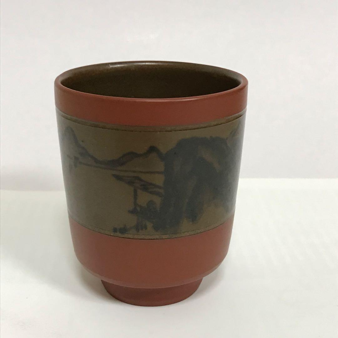 佐渡 無名異焼き 茶器セット湯呑み茶碗 5客 急須 1個 3代目伊藤赤水