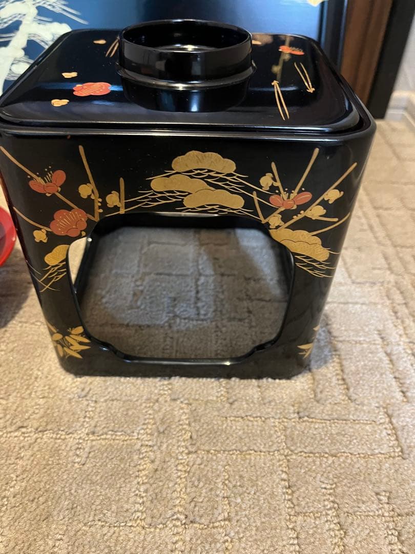 お屠蘇セット　漆塗り　蒔絵松竹梅　極上　輪島塗