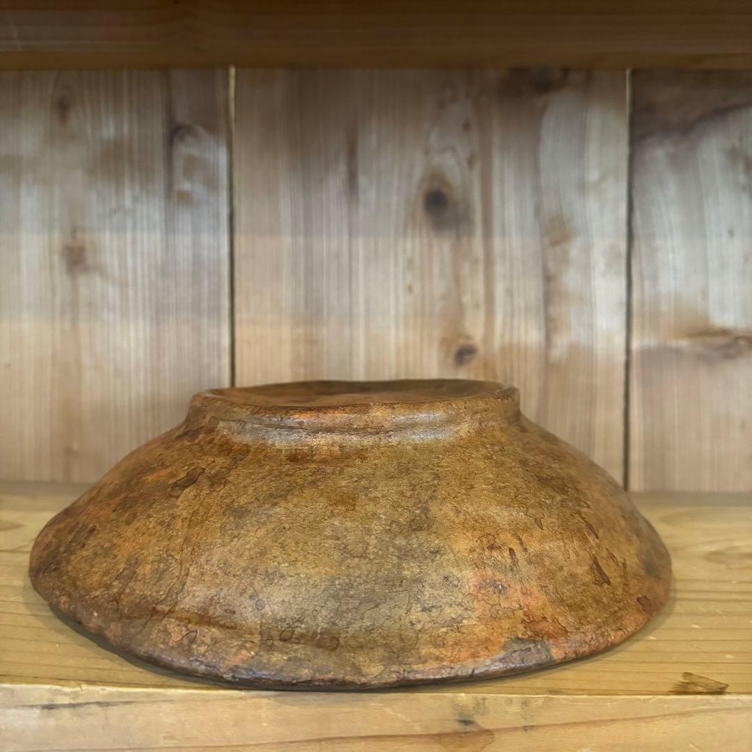 アフリカ 陶製高台鉢 素焼き ビンテージ 器 アンティーク 民藝 古道具 古物