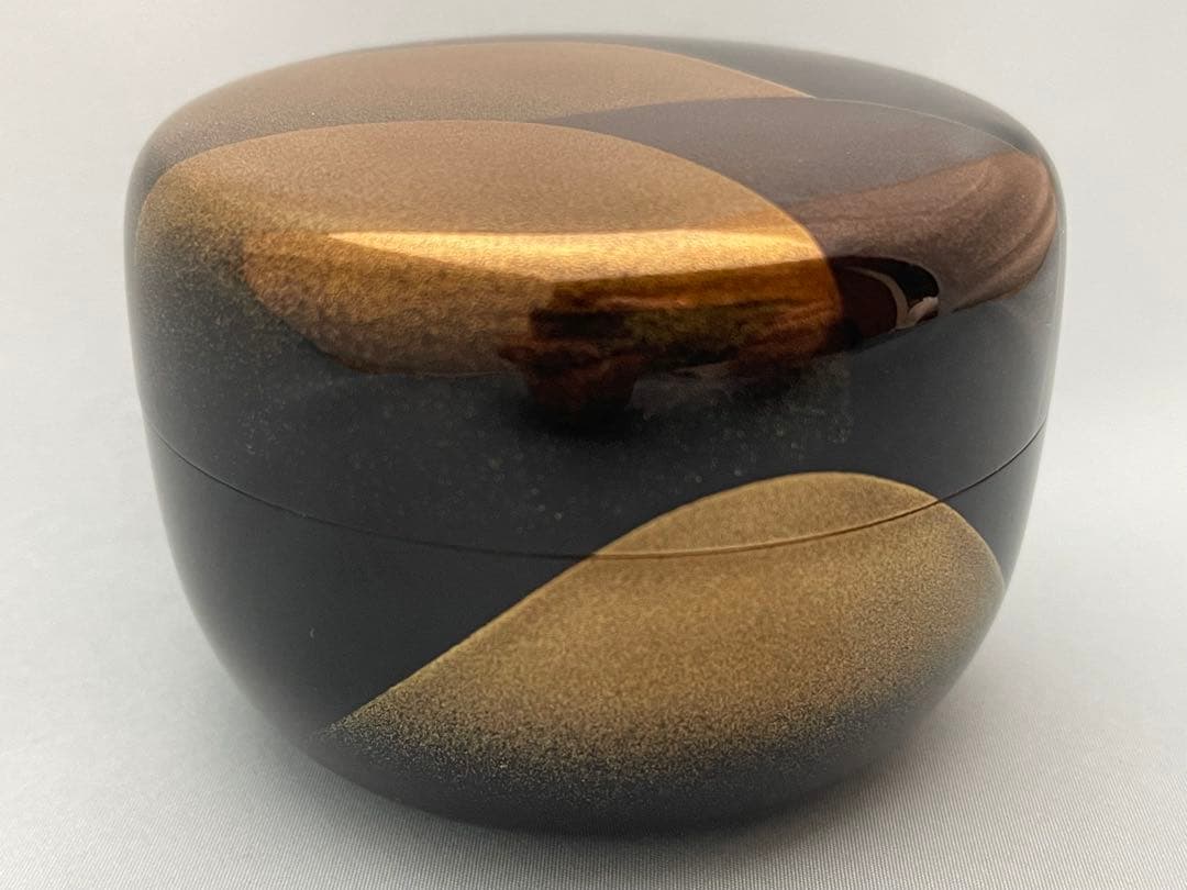 輪島塗　鈴谷鐡五郎　遠山平棗　共箱　無傷　未使用品　茶道具　棗　真物保証