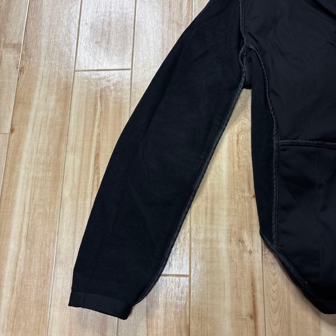 デサントゴルフ ダウンジャケット 袖ロゴ　黒　ブラック　フリース　Lサイズ