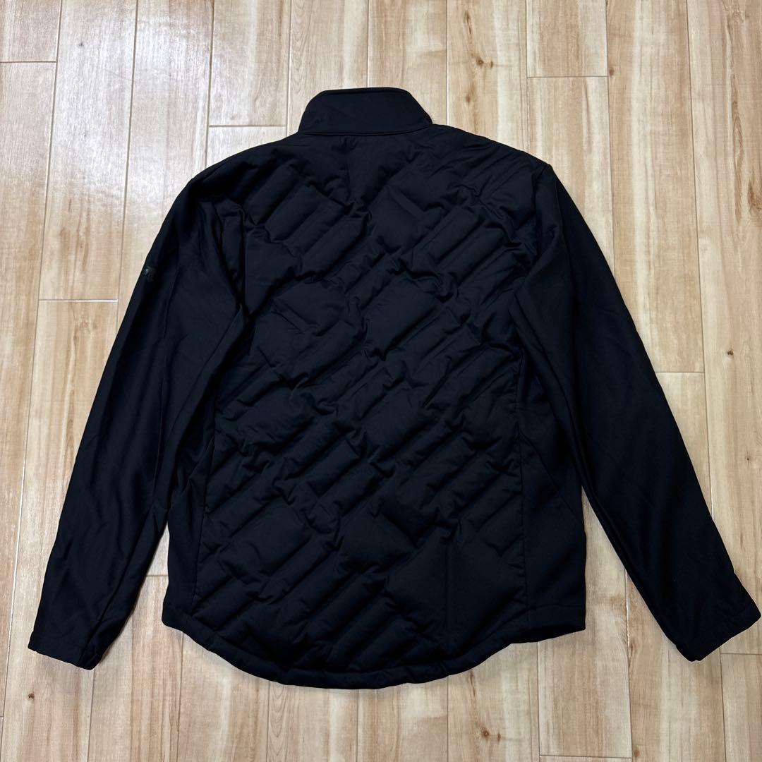 デサントゴルフ ダウンジャケット 袖ロゴ　黒　ブラック　フリース　Lサイズ