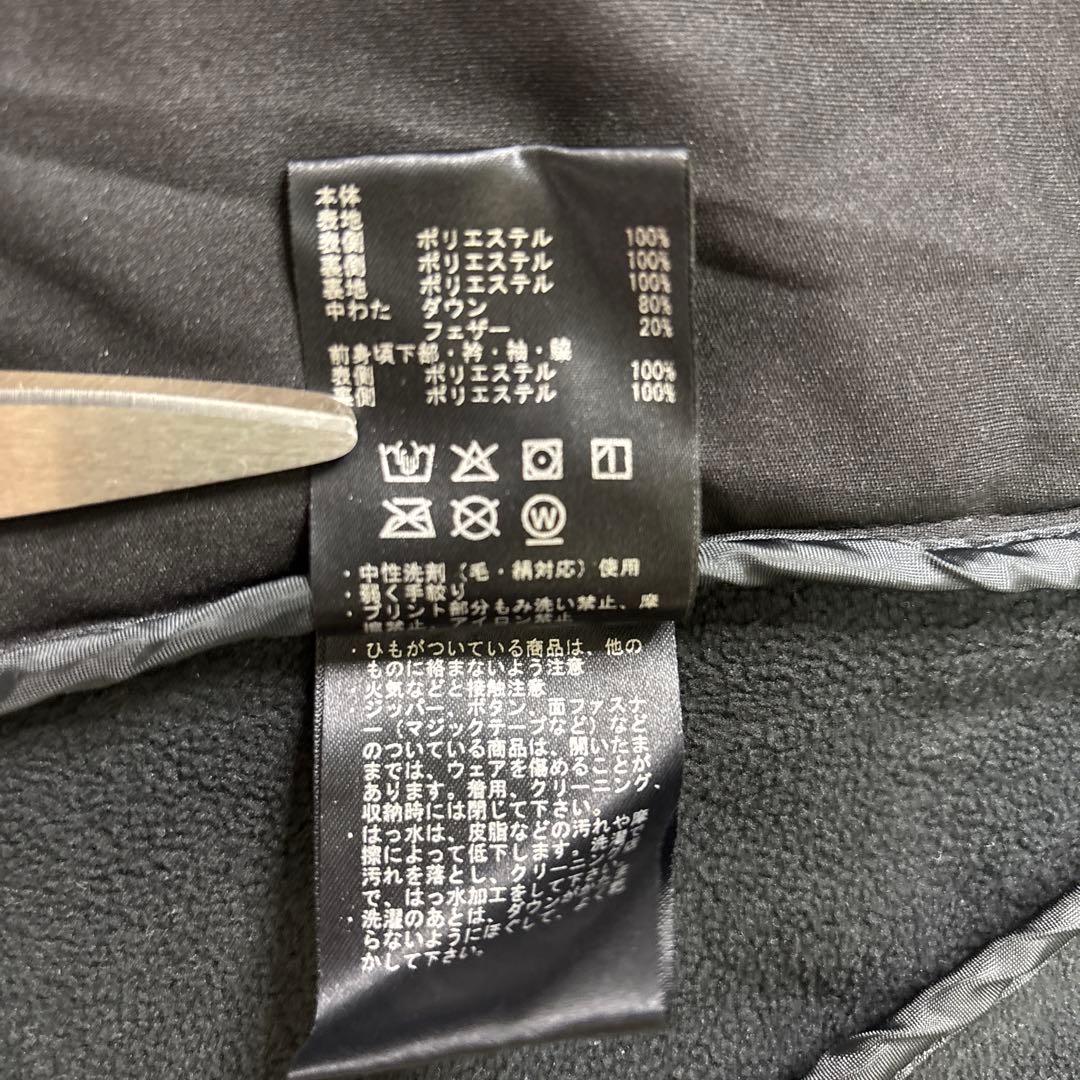 デサントゴルフ ダウンジャケット 袖ロゴ　黒　ブラック　フリース　Lサイズ