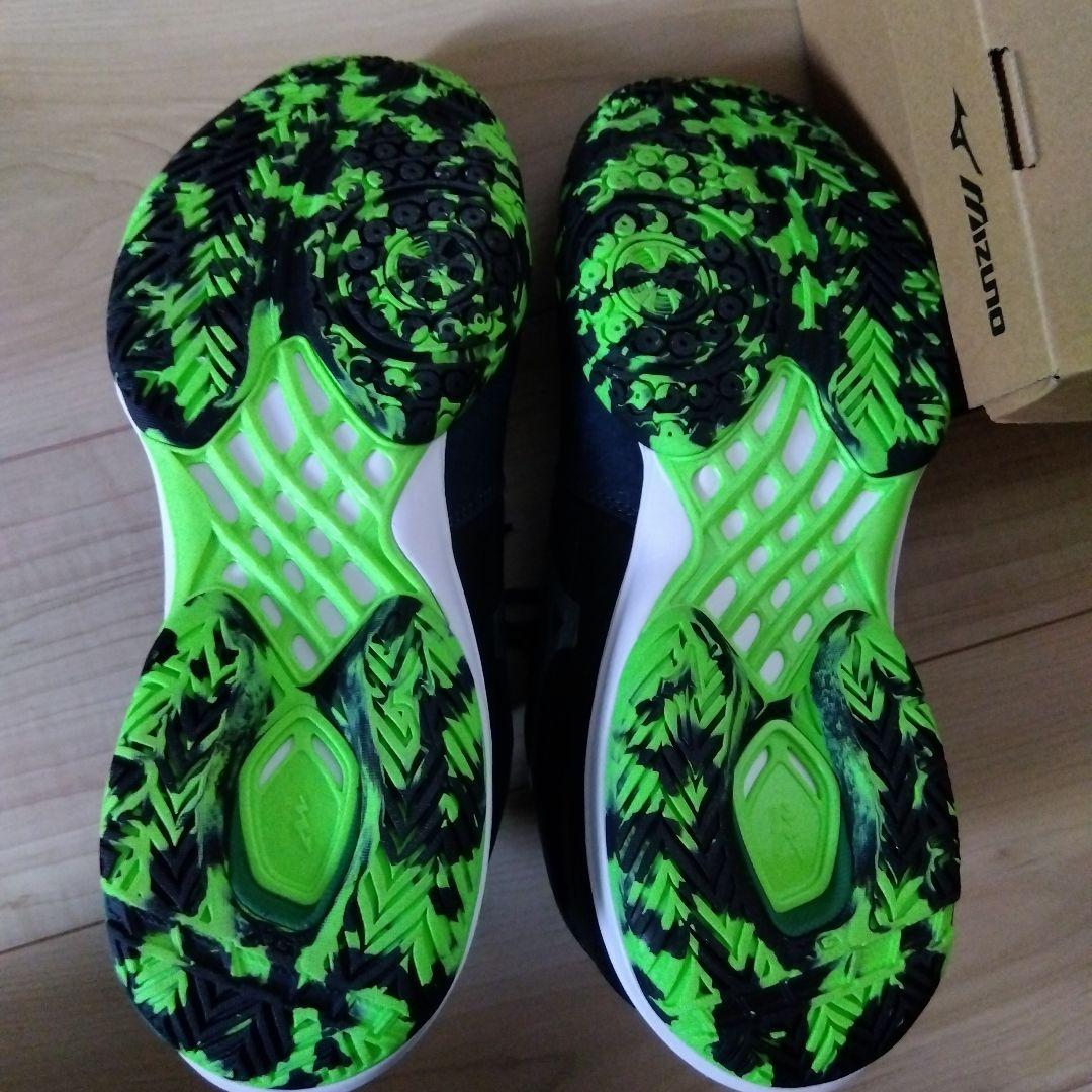 Mizuno バドミントンシューズ 27.5cm ネイビー/グリーン