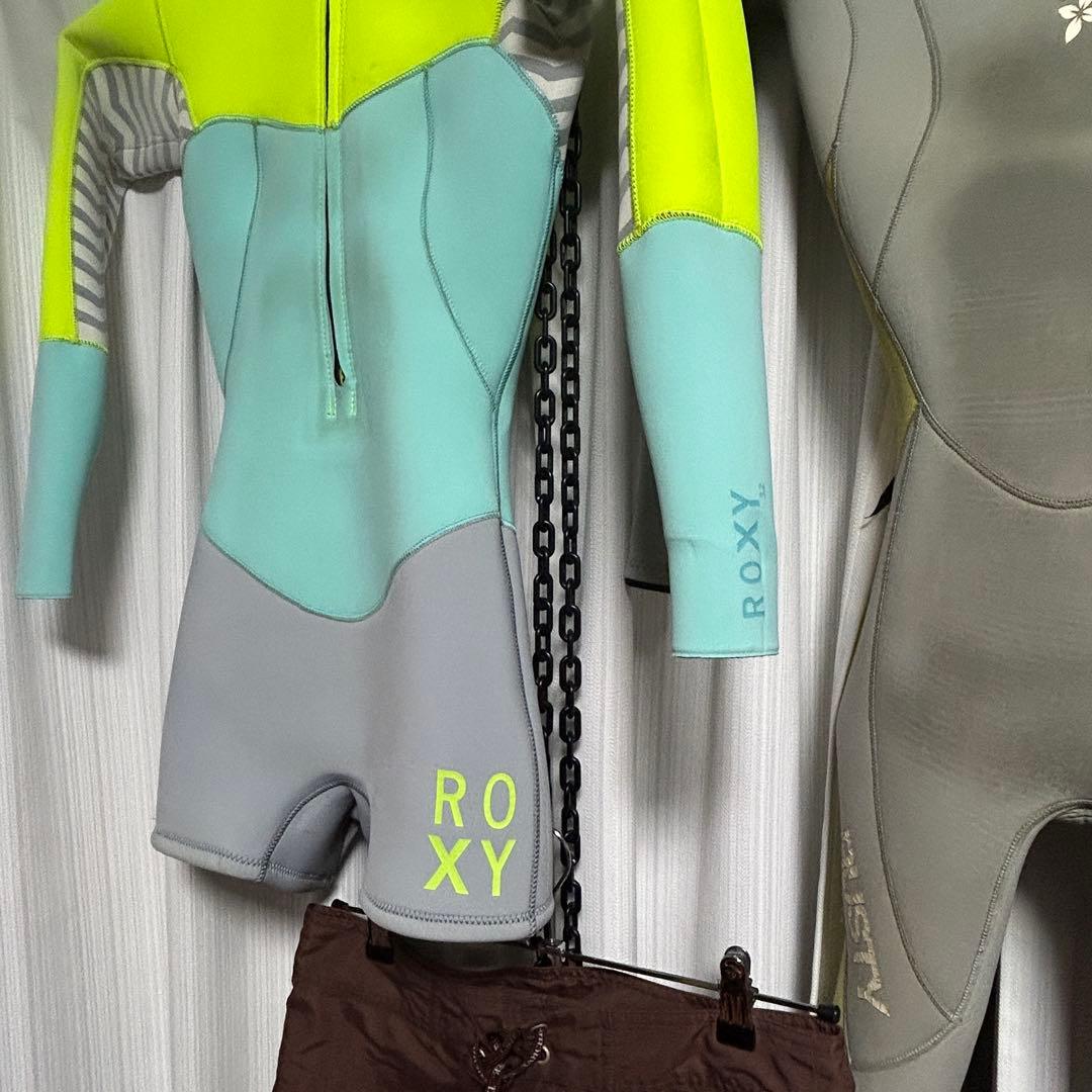 ROXY ロキシー ウェットスーツ M ロングスプリング ラスティ 海パンセット