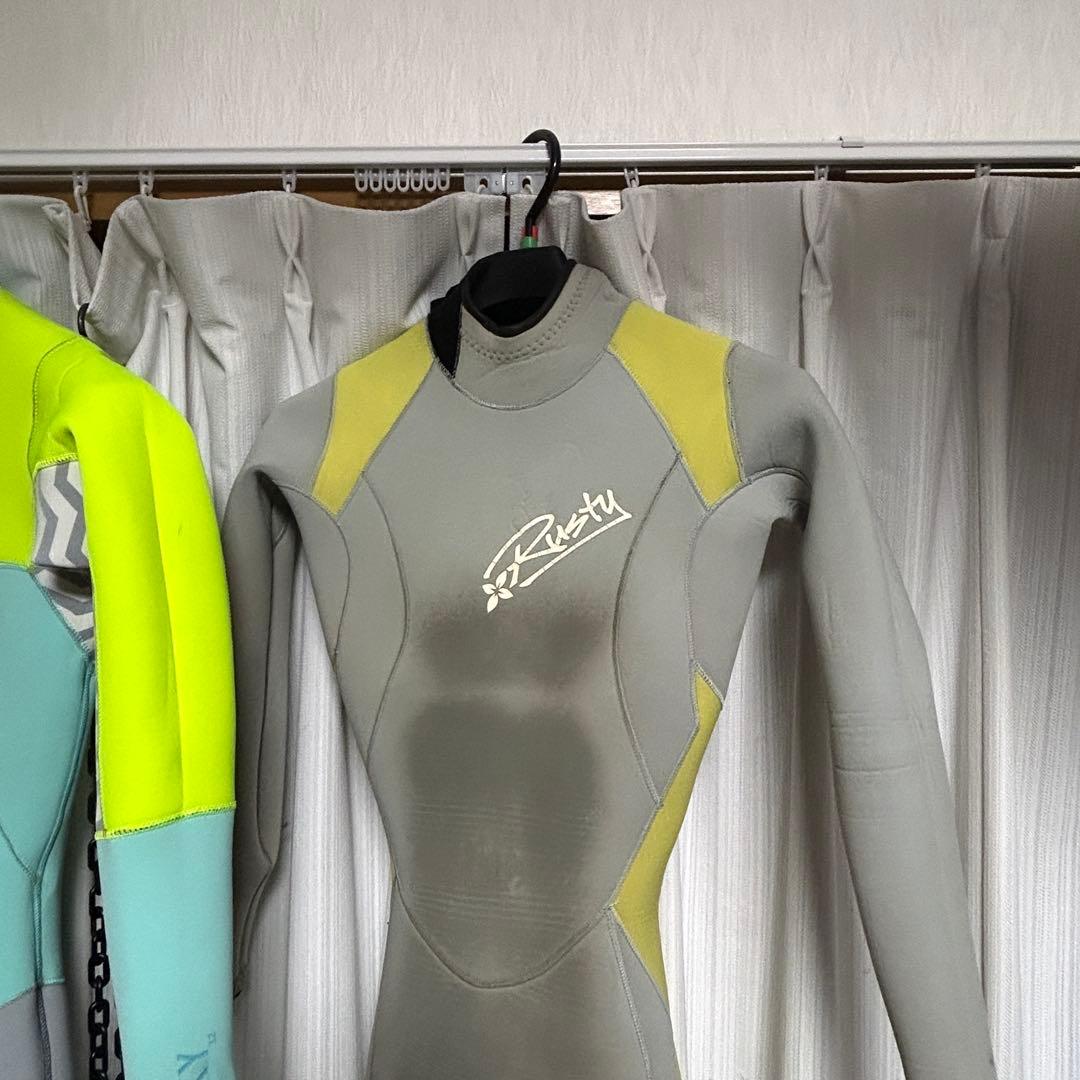 ROXY ロキシー ウェットスーツ M ロングスプリング ラスティ 海パンセット