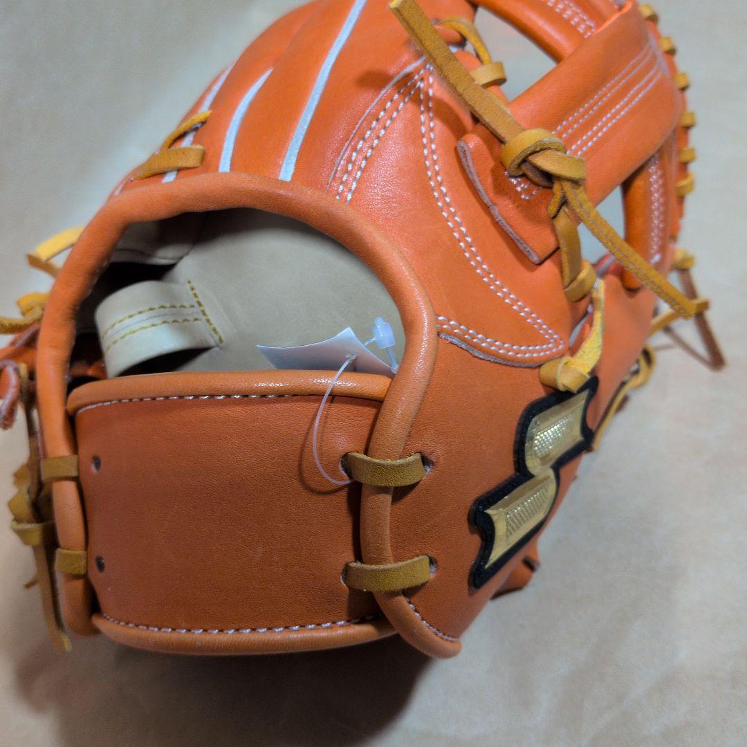 SSK:プロエッジ 硬式グローブ:右投げ用:内野手用グラブ :オレンジ/タン