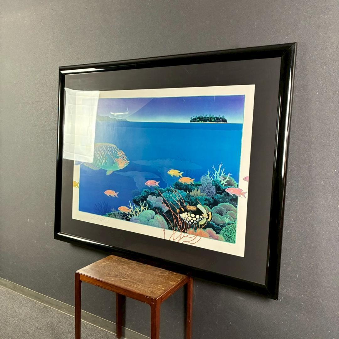 美品 ジョアン・フック「EVENING OVER～」超特大ジクレー 直筆サイン入