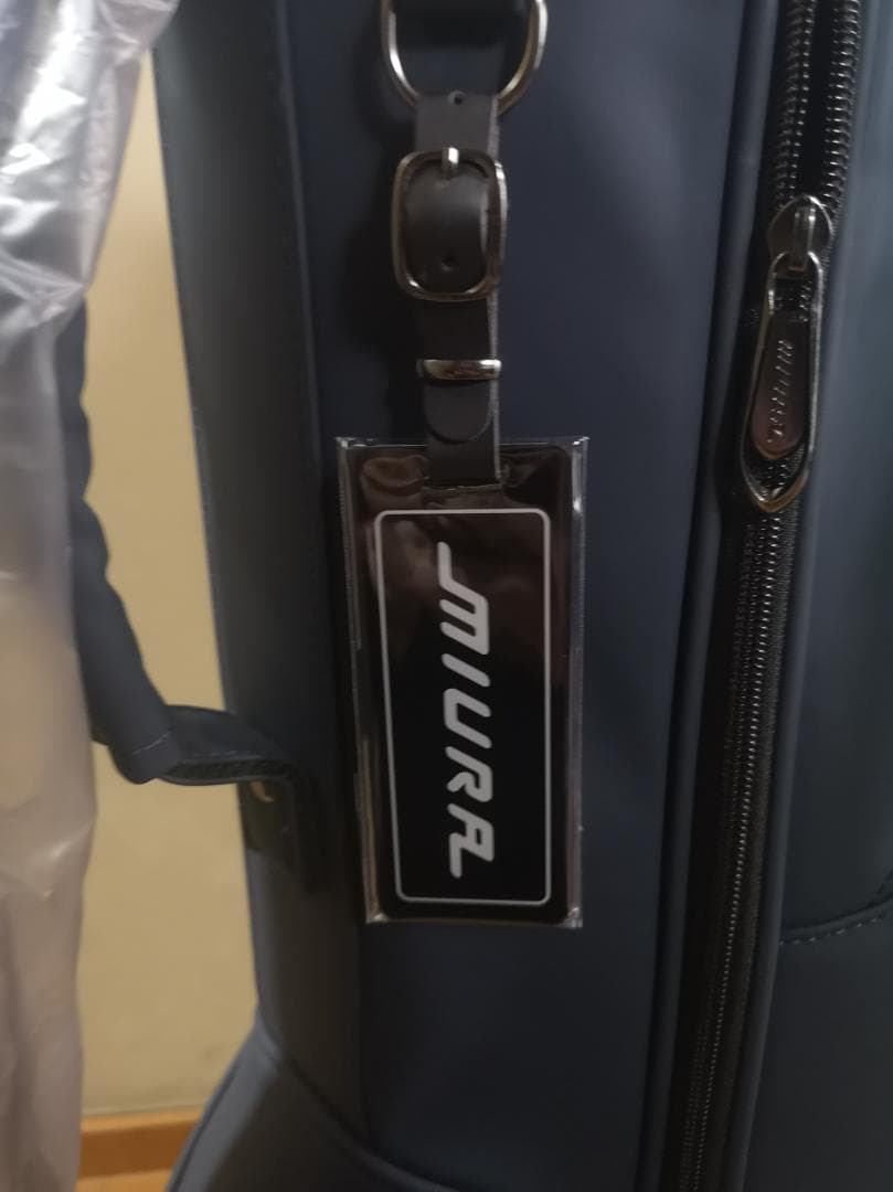 希少 新品 未使用 三浦技研 キャディバッグ スタンドバッグ 9型 紺