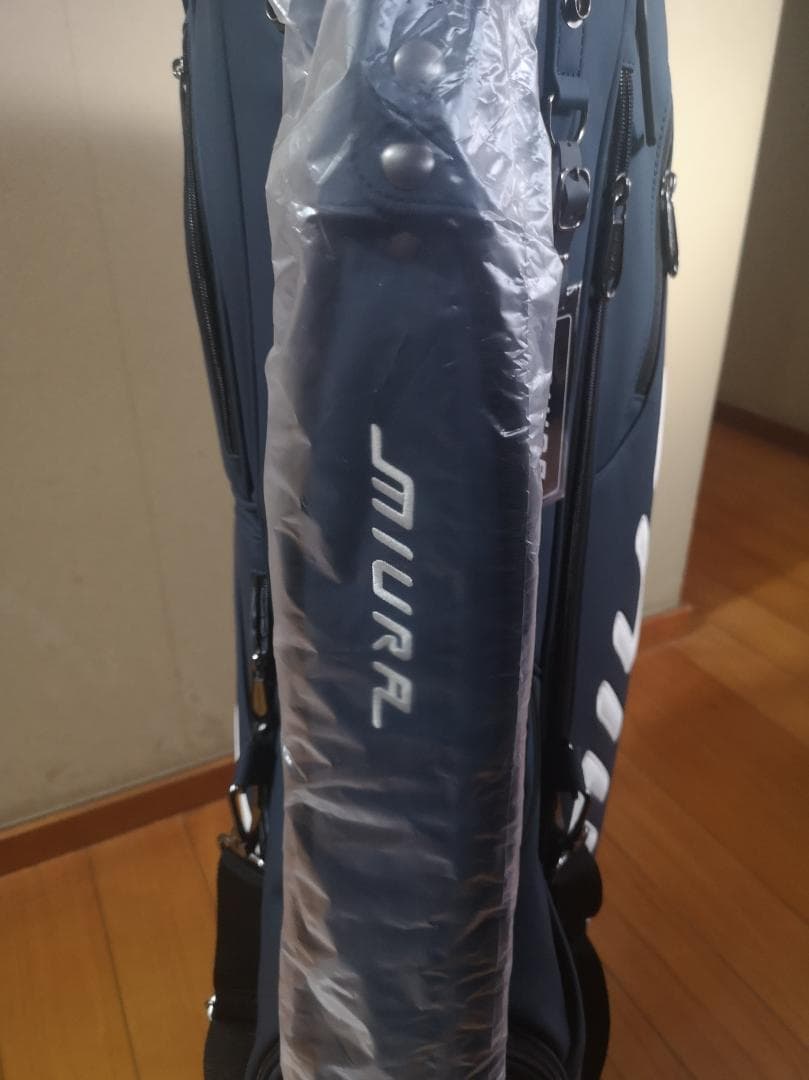 希少 新品 未使用 三浦技研 キャディバッグ スタンドバッグ 9型 紺