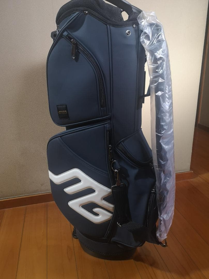 希少 新品 未使用 三浦技研 キャディバッグ スタンドバッグ 9型 紺