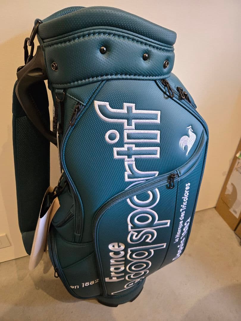 【未使用品】le coq sportif キャディバッグ グリーン 9.5型