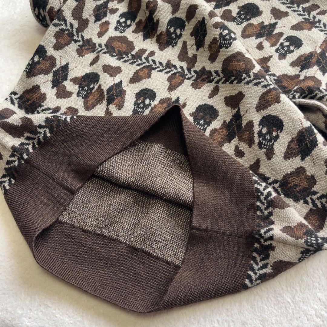 極美品　マークアンドロナ　タートル　ニット　セーター　ヒョウ　レオパード　スカル