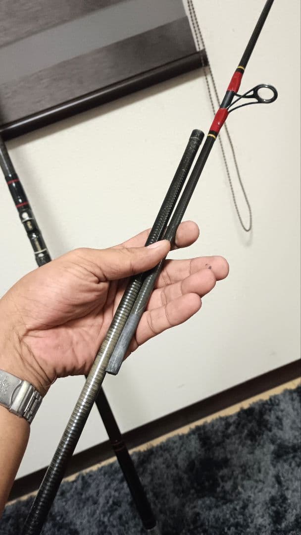 がまかつ がま投 マークⅡ ゴールド 25号 4m 3本継ぎ投げ竿