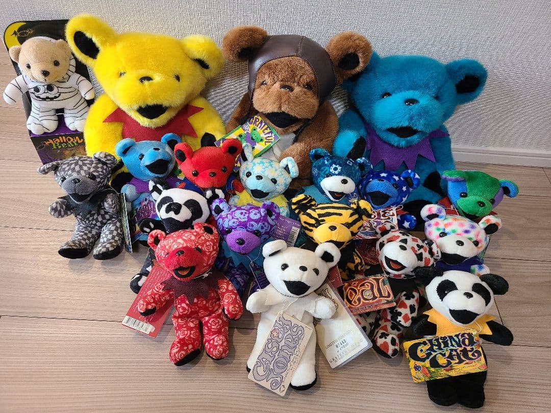 グレイトフルデッドベア19体限定シリアルNo.付ホワイト込90年代vintage