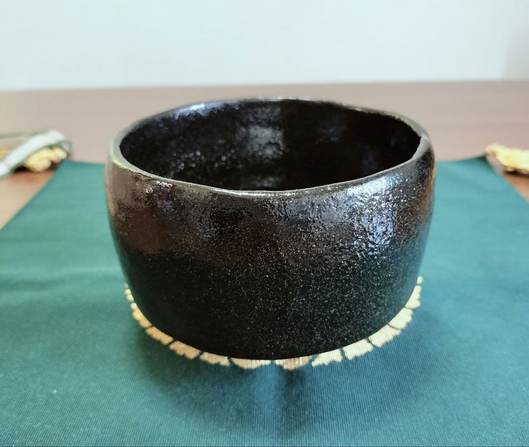 未使用　佐々木昭楽 黒うつし 抹茶茶碗　共箱　茶道