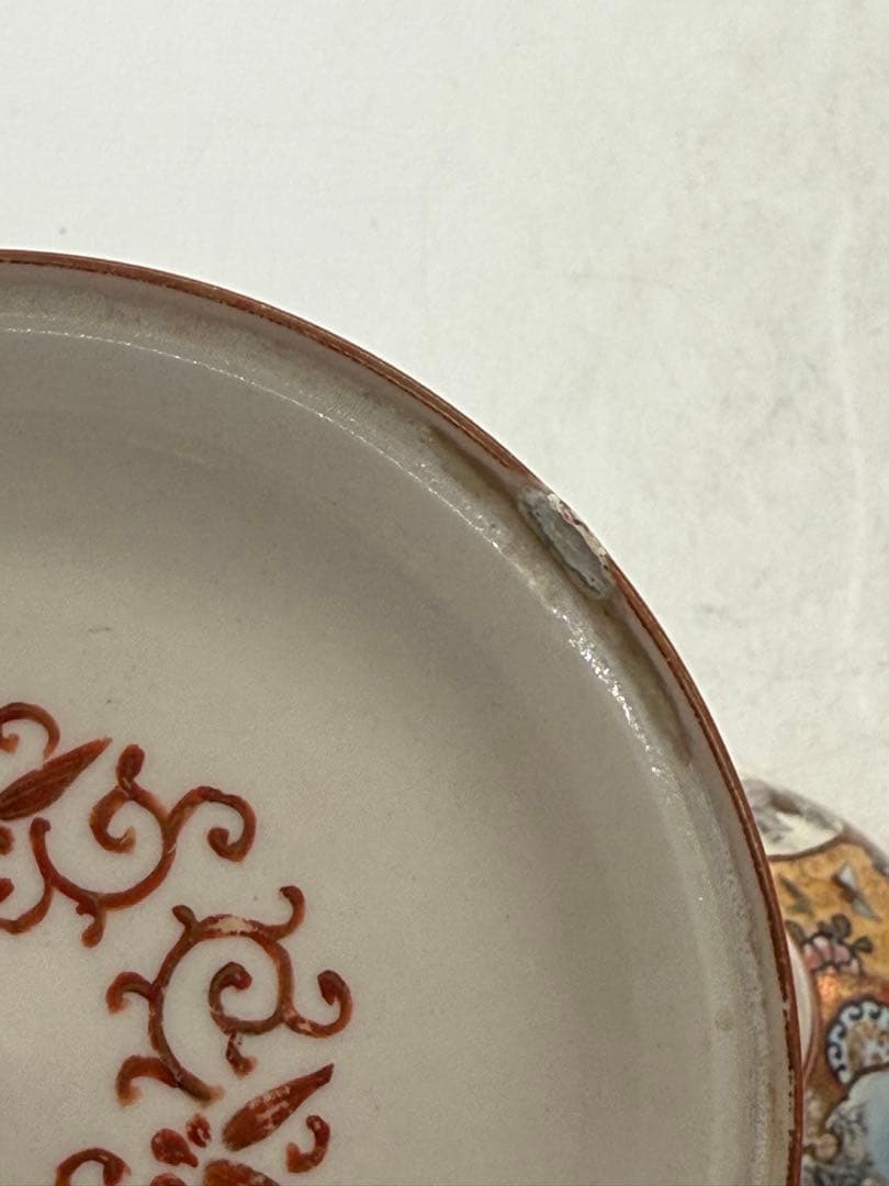 明治　極上　九谷　蓋茶碗②　九谷谷口造　送料込み250130