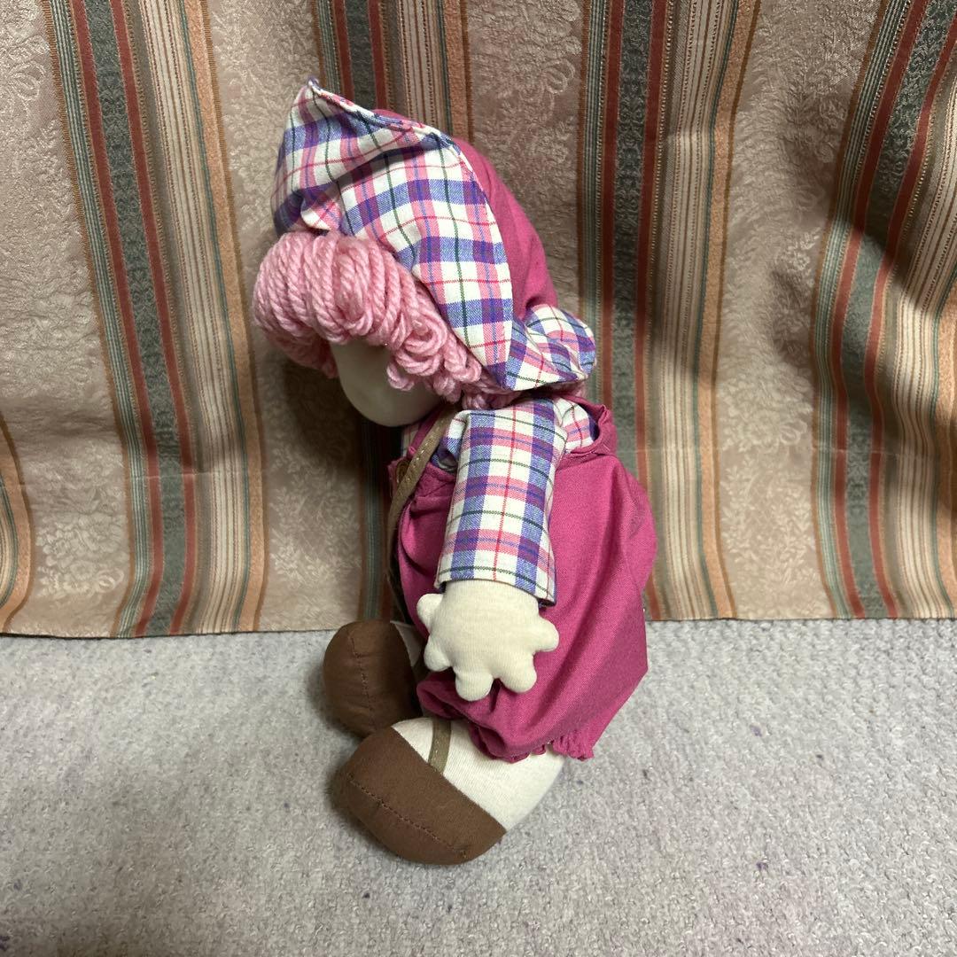 昭和 レトロ ぬいぐるみ 女の子 カラフル かわいい ピンク イエロー 3体