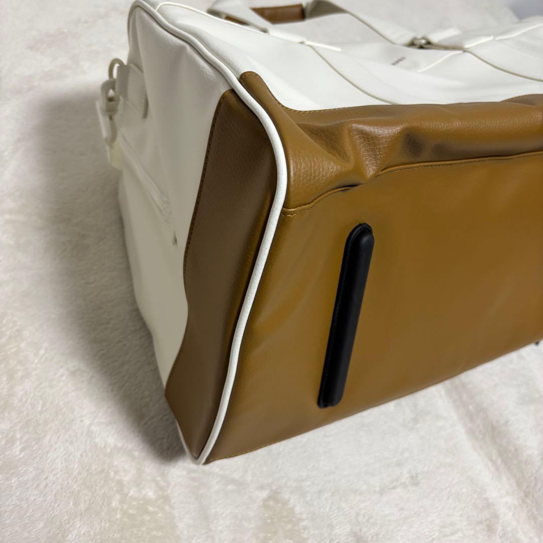 未使用adidas Golfアディダスゴルフ 合成皮革 ボストンバッグ　ベージュ