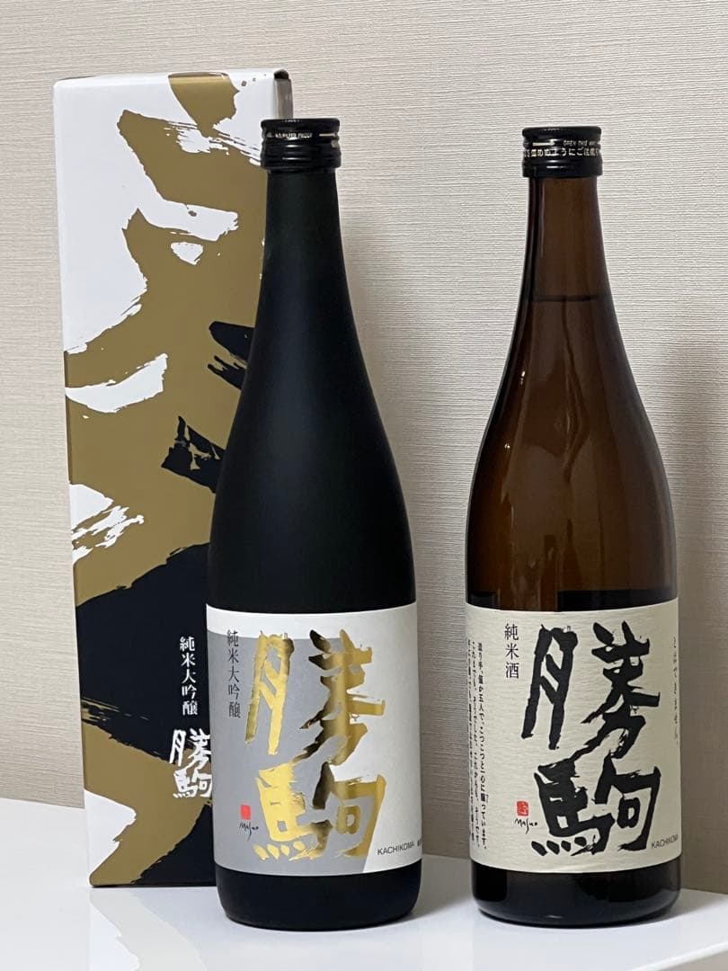 【値下】【値下】【勝駒】純米2種飲み比べセット/純米大吟醸/純米酒/化粧箱付き
