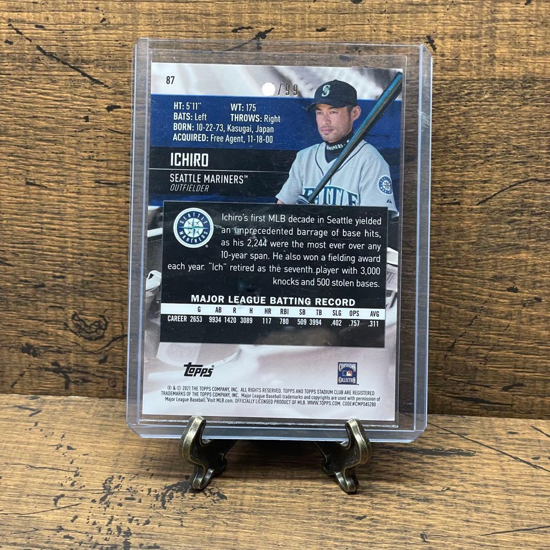 イチロー 世界99枚限定 スタジアムクラブ オレンジクロムリフレクター