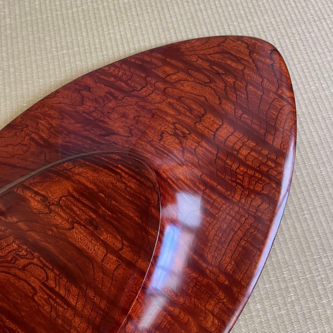 欅杢拭漆盛器(けやきもくふきうるしのもりき)　　IM238