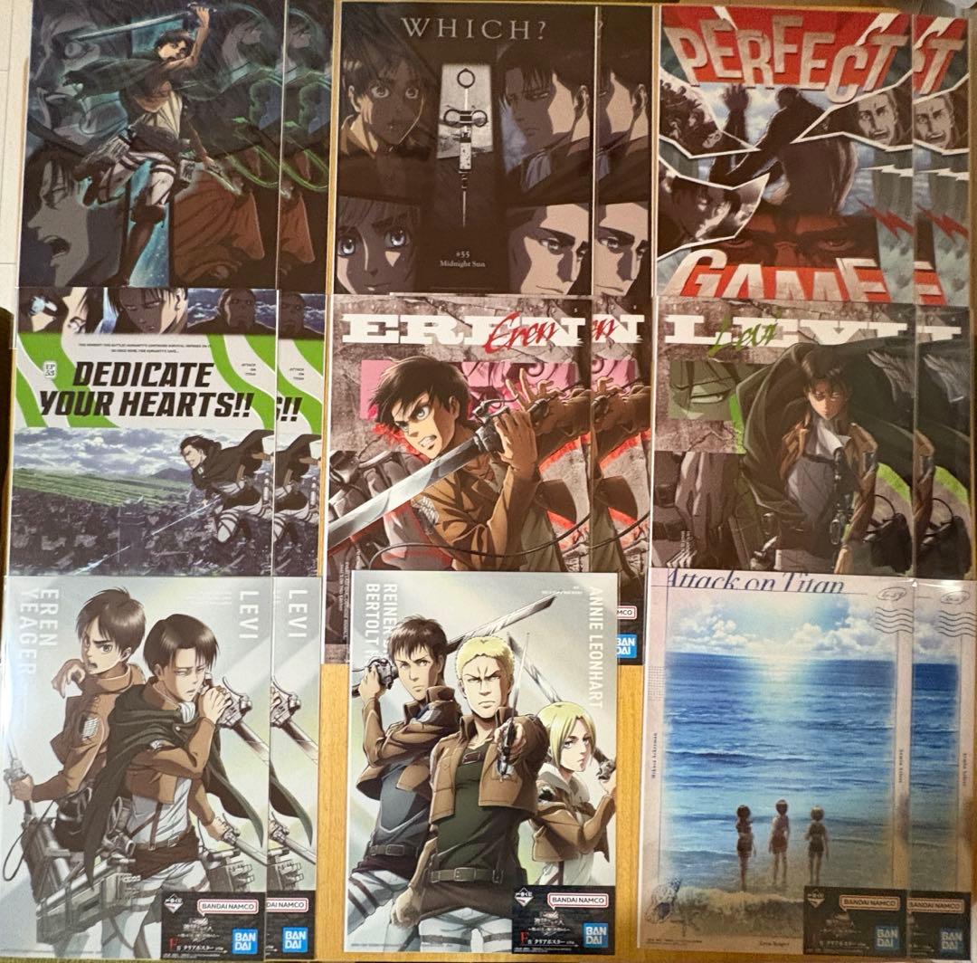 進撃の巨人一番くじ　1ロット(くじ券あり) 全賞66点＋ラストワン