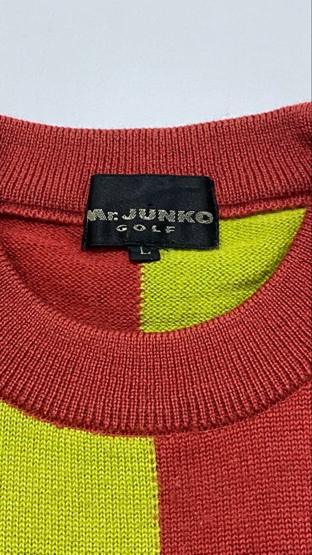 ミスタージュンコ・ゴルフ　デザインニット ウール　Lサイズ