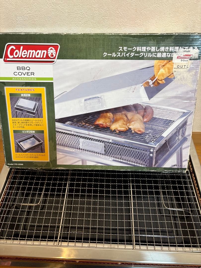 希少おまけ付き！ColemanクールスパイダーステンレスグリルBBQCOVER