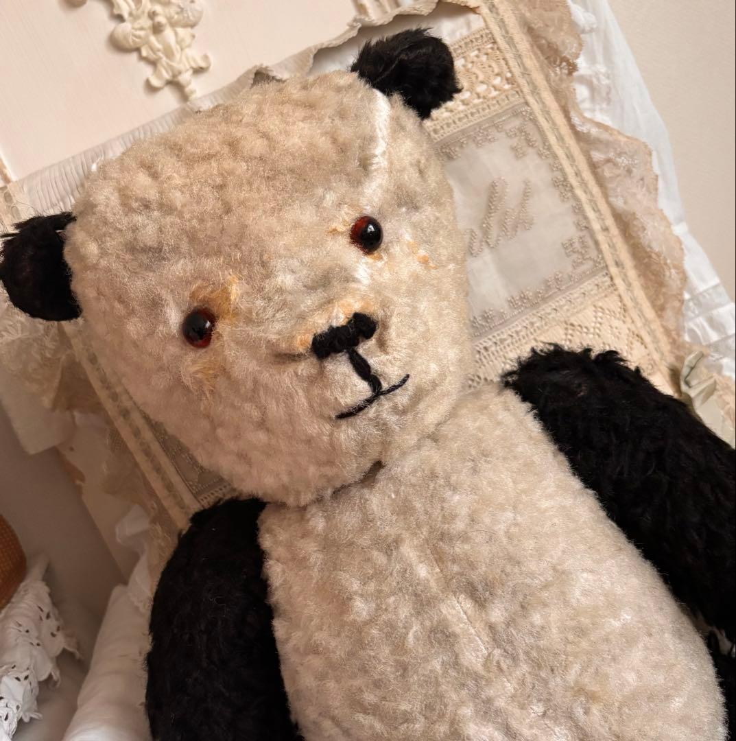 R　Bigサイズパンダベア　ヴィンテージベア　アンティークベア　DDR