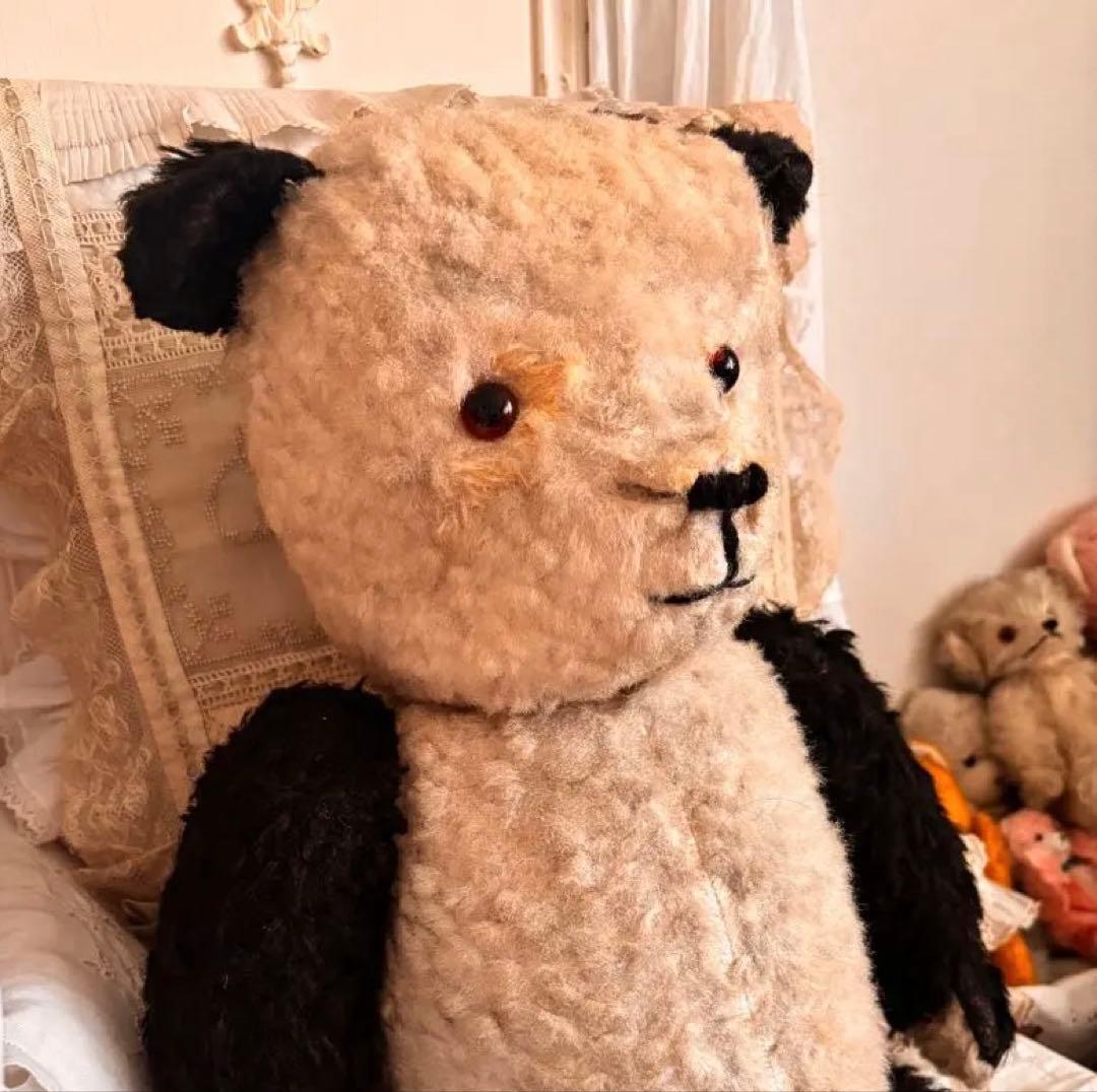 R　Bigサイズパンダベア　ヴィンテージベア　アンティークベア　DDR