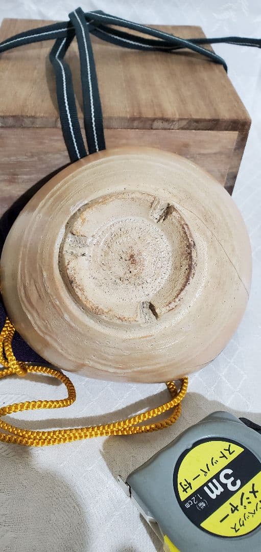 茶道具　時代物　古萩焼のお茶碗　金継　骨董品、美術品