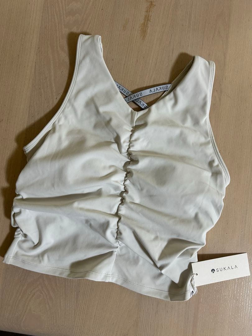 現在サイト完売⭐︎未使用品【SUKALA】アメリカンスリーブギャザータンクトップ