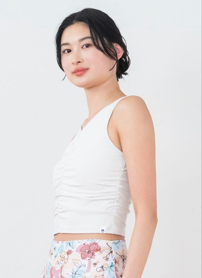 現在サイト完売⭐︎未使用品【SUKALA】アメリカンスリーブギャザータンクトップ