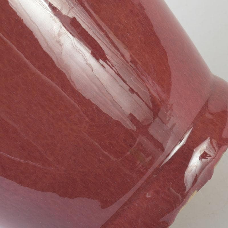 中国　缸豆紅釉　花瓶　V　9815A