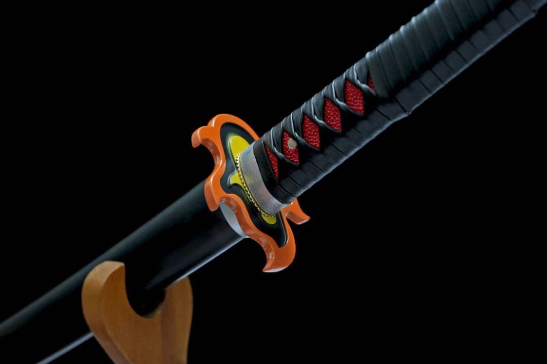 鬼滅の刃 赫刀 本牛革柄巻 日本刀 模造刀 武具 舞踊刀