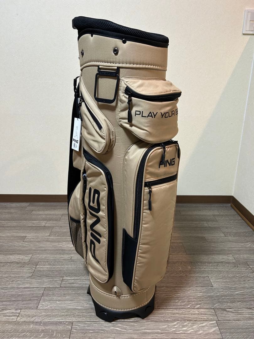 PING 自立式キャディバッグ　未使用品　10ポケットで収納力抜群！ベージュ