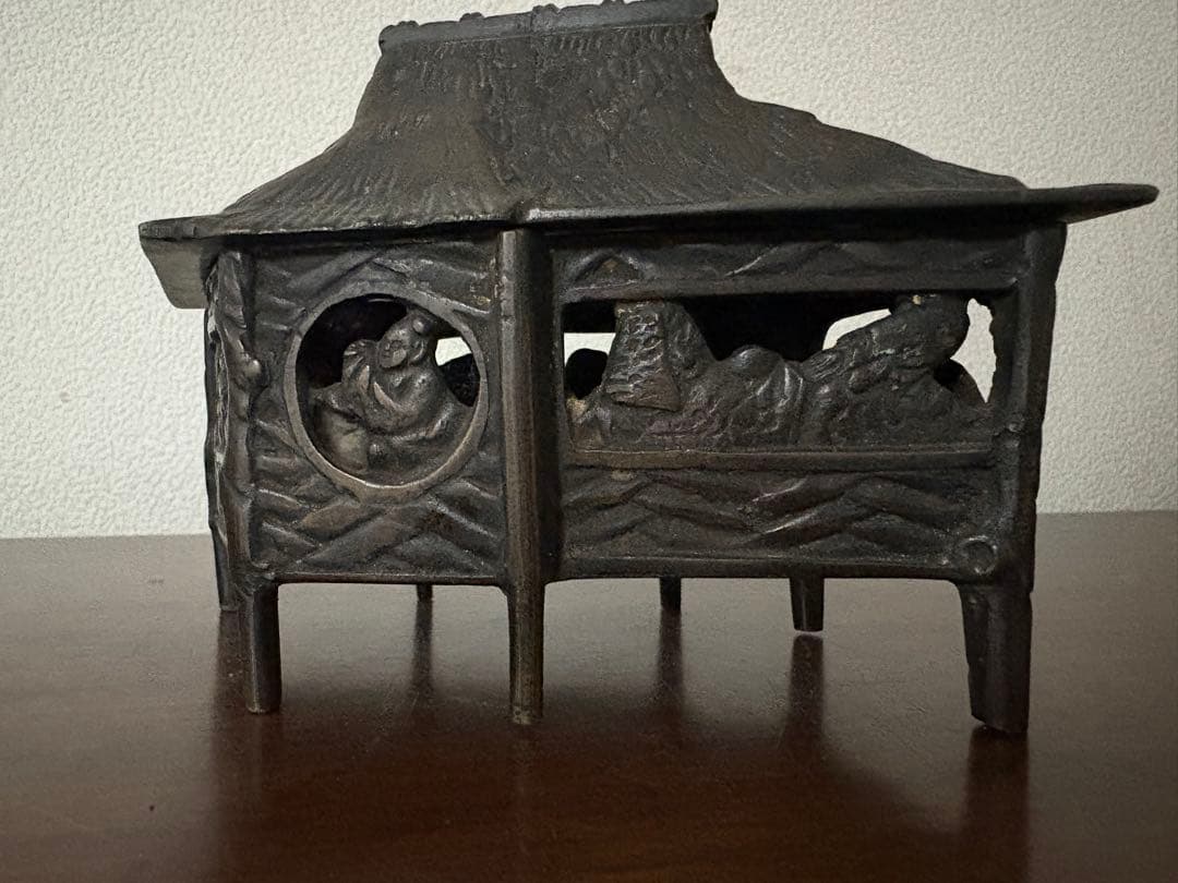 古銅 葛屋 香炉 高さ11cm