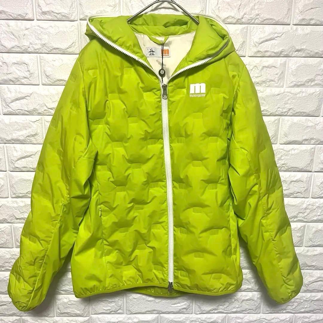 新品タグ付き マンシングウェア ゴルフ ダウンジャケット ライム 21年モデル