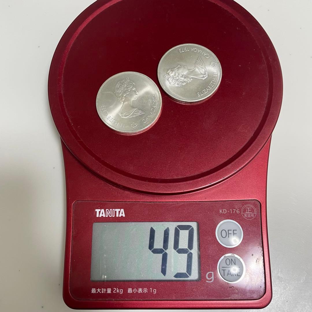 カナダ カナダ　モントリオールオリンピック　5ドル銀貨　2枚